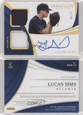2018 Panini Immaculate Rookie Dual Materials Gold /49 Lucas Sims #RDM-LS Auto RC