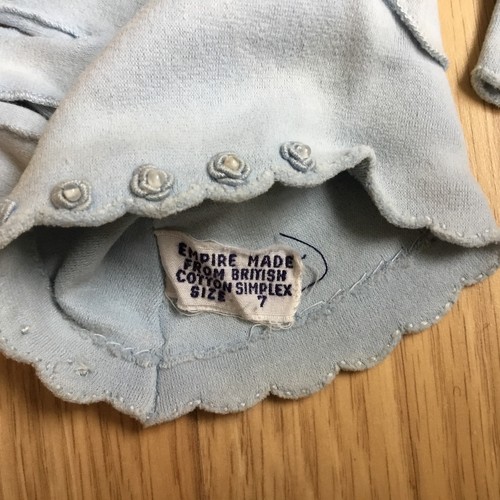 Vintage Coloured Short British Made Gloves Size Small ( 61/2-7) Cotton & Nylon - Picture 7 of 9