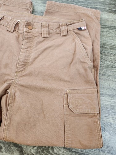 Duluth Trading Co FR Hose Herren 38x30 Feuerwehrhose braun Cat 2 Cargo Canvas - Bild 3 von 11