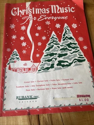 Christmas Music For Everyone Vocal Selections Piano Solo /Rubank 1937