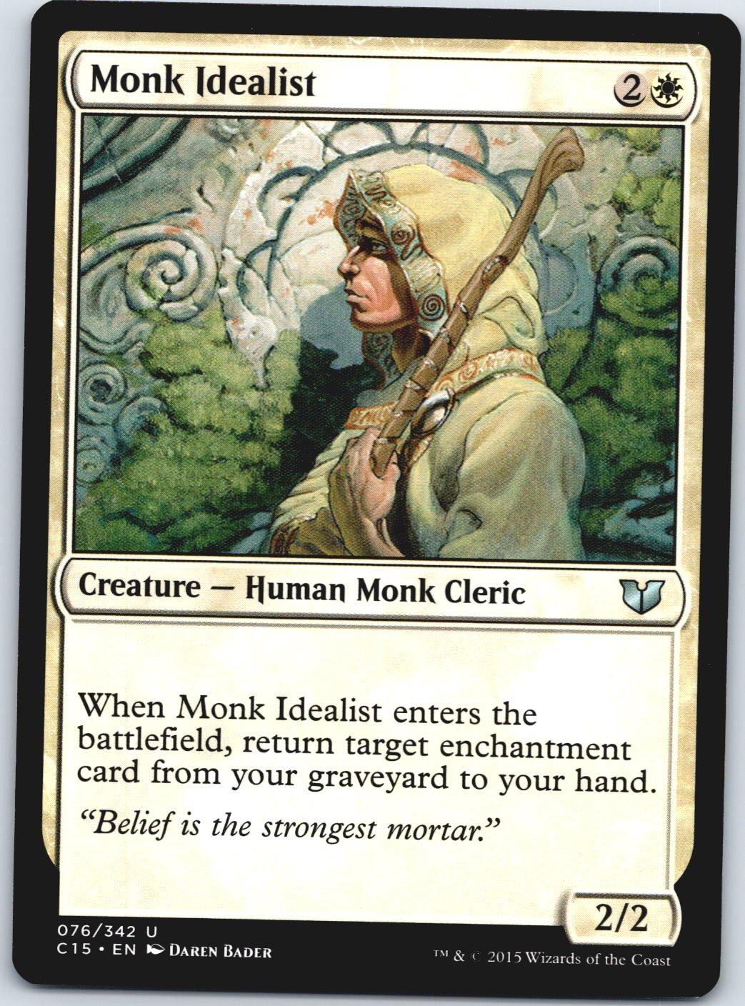 Monk Idealist Commander 2015 C15 76 NM MTG Card