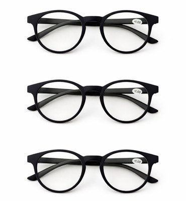 Reading Glasses Round Blue Light Blocking 3 Piece Set Strenght +2.00 NWOT