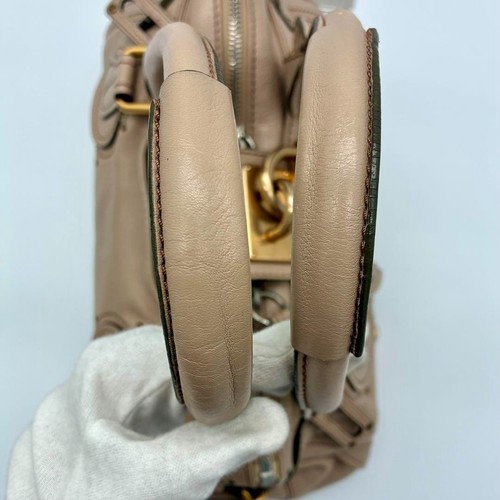 Chloe Paddington beige hellbraune Leder Schulter Handtasche mit Vorhängeschloss & Schlüssel - Bild 11 von 19