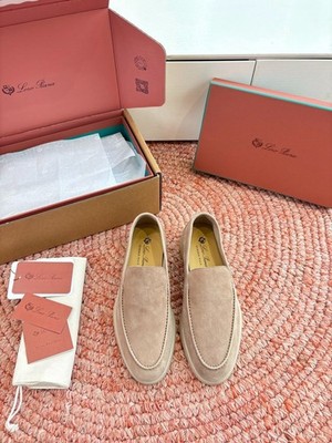 Loro Piana Men s Suede Loafers Slip On Casual Driving Shoes Beige EU39-46
