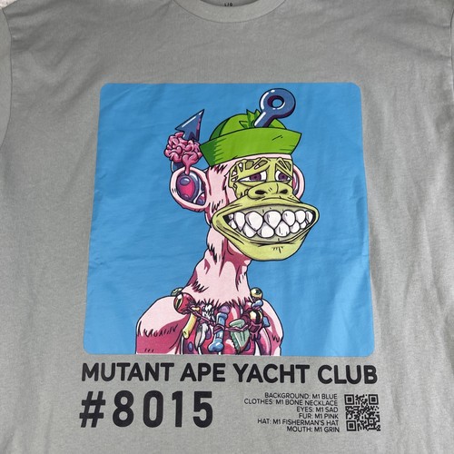 MAYC x Imperial Mutant Ape Yacht Club #8015 T-shirt Bored Ape Yacht Club Men L - Picture 7 of 16