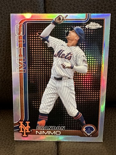 2025 Topps Chrome Brandon Nimmo #280 Lightboard Logo Refractor New York Mets