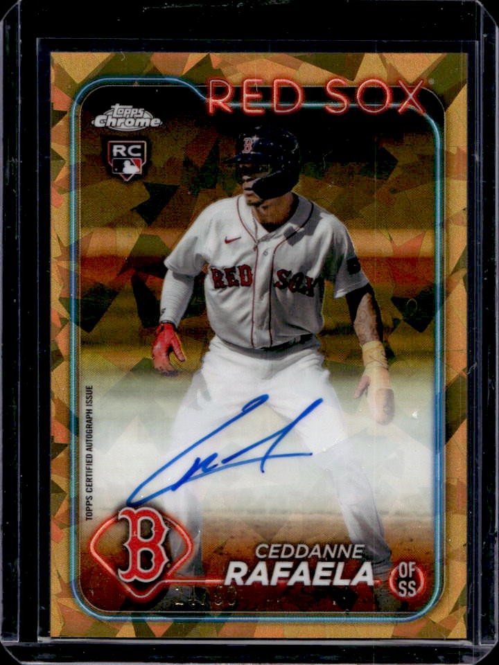 2024 Topps Chrome Update Sapphire Ceddanne Rafaela Auto RC Gold Refractor #24/50