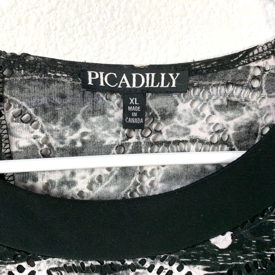 Vestido recto vintage Picadilly Art To Wear manga larga XL Foto 4 de 4