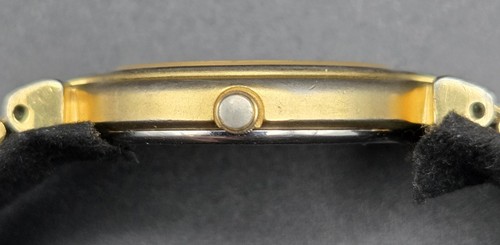 Vtg Oscar De La Renta 31mm Gold Tone Black Diamond Dial Watch New Battery - Picture 9 of 19