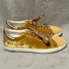 Sam Edelman Big Kids’ Aubrie, Lace-Up Sneakers, Girls Size 3M Gold NEW Youth