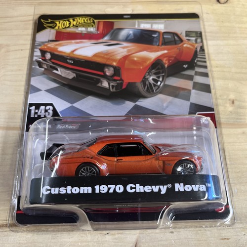 Hot Wheels Premium 1:43 Real Riders Custom 1970 Chevy Nova Die Cast Car