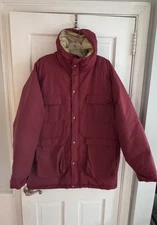 LL Bean Parka Goose Down Coat Men’s XL Red  Puffer VTG Chore Barn