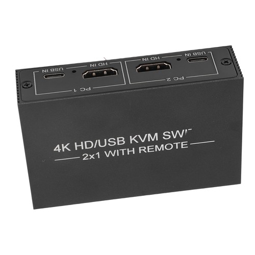 KVM-Switch 4 USB 2.0-Anschlüsse 1 Display 2 Computer Unterstützen 4K X 2K H URS - Afbeelding 21 van 24