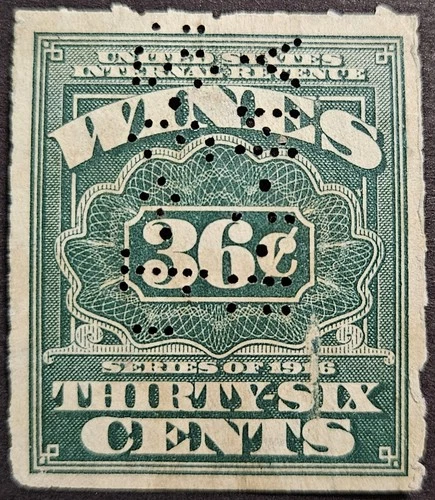 US Stamp Collection - Revenue - Cordial & Wine - Scott # RE44 - Used