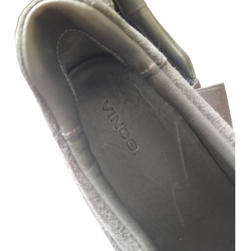 VINCE Kirkland Sneakers Pewter Slip-on Platform Elastic Goring Rubber Sole 8.5 - Picture 8 of 15