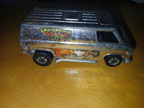 VTG 1974 Hot Wheels California Cruisin Silver Van Diecast Van Mattel Hong Kong