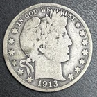 1913-S Barber Silver Half Dollar/ 604,000 Minted
