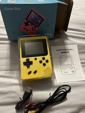 Game Box Plus Hand Held Game System Rechargeable Battery Yellow