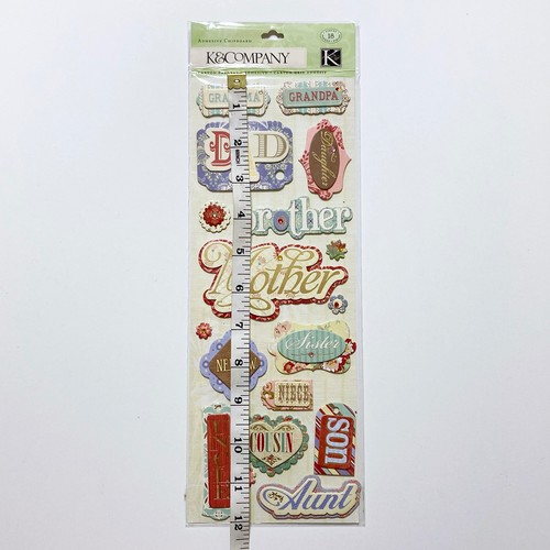 Pegatinas de aglomerado K & Company Family Words álbum de recortes adornos para tarjetas - Imagen 9 de 9