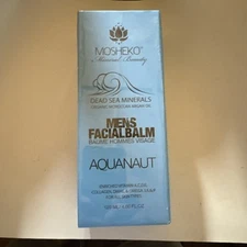NEW Mosheko Men's Facial Balm Aquanaut DEAD SEA MINERALS W/ MOROCCAN ARGAN OIL