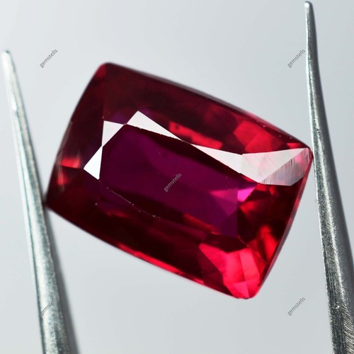 NATURAL Ruby Cushion Shape Bloody RED 8.25 Ct CERTIFIED Loose Gemstone - Picture 5 of 7