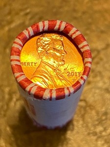 2017 P Original Wrapped UNC Lincoln Cent Penny Bank Roll - First P US Mint Mark