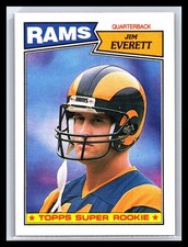 1987 Topps Football #145 Jim Everett Rookie Card RC Los Angeles Rams B. rookie card picture