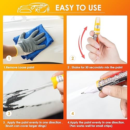 Touch Up Paint for Cars (White), Two-in-One Car Paint Scratch 1 Pack-White - Bild 6 von 8