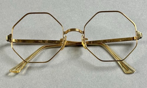 Eyeglasses Frames Unisex Lens Vintage Retro Octagon - Picture 8 of 8