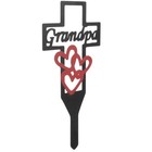 Grandpa Cross Cemetery Marker Memorial Grave Decoration Decorations Memorials