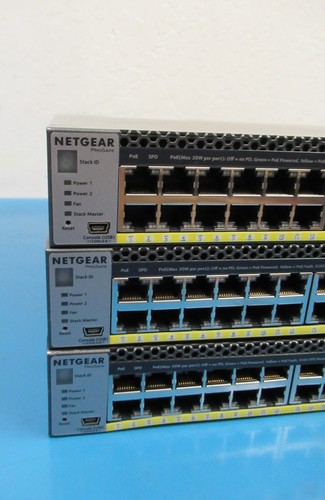 Netgear ProSafe GSM4352PS V1 M4300-52G-PoE+ 48-portowy przełącznik L3 (Ilość-3) na części - Zdjęcie 7 z 12