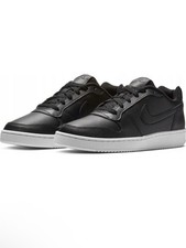 WMNS NIKE EBERNON LOW Black/Black-White Size UK 4.5 New In Full Box