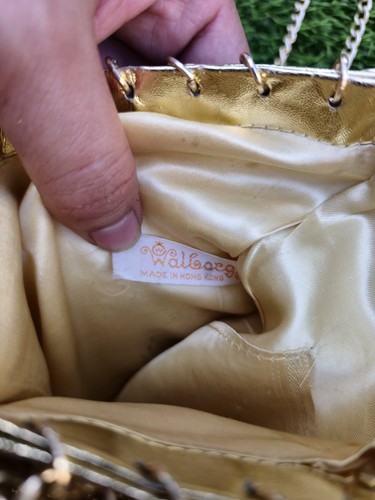 Vintage Walborg Women's Gold Metal Chain Link Small Purse Clutch - Picture 7 of 7