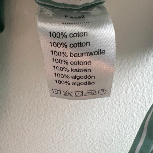 Lacoste Hemd Herren 40 grün weiß gestreift Taschen Button Down 100% Baumwolle - Bild 5 von 6