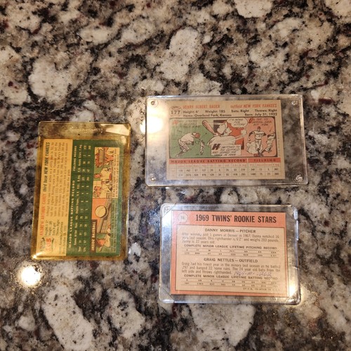Lotto 3 carte da baseball vintage Hank Bauer Craig Nettles Andy Carey - Foto 2 di 6