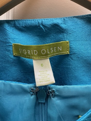 Sigrid Olsen blau Positano Blazer & Kleid Rock Set Größe 6 neu mit Etikett $ 229 - Bild 7 von 13