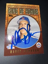 2008 Topps Update Ring of Honor DAVEY JOHNSON #MRH-DJ New York Mets SIGNED AUTO!