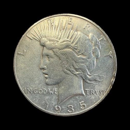 1935-S Peace Silver Dollar $1 VF/XF Raw Coin - 0368