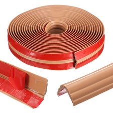 Wall Corner Protector 1.6" 20FT Self Adhesive Wall Trim Molding, Light Brown