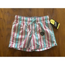 Art Class Boys Swim Trunks Multicolor Striped Board Shorts UPF 50 Size XS 4/5