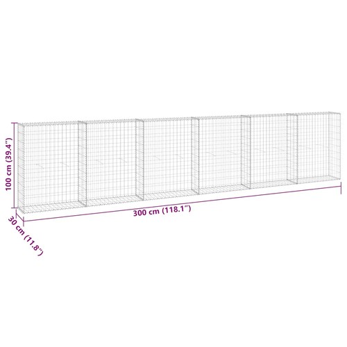 Steel Retaining Gabion Basket Stone Garden Wall RockStone Wire Cage Fence Border - Picture 55 of 95