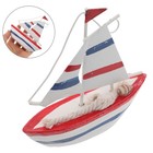 Ocean Themed Party Decorations Mini Sailboat Model Coastal Nautical Accents