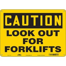 CONDOR 476P05 Safety Sign,10 inx14 in,Aluminum 476P05