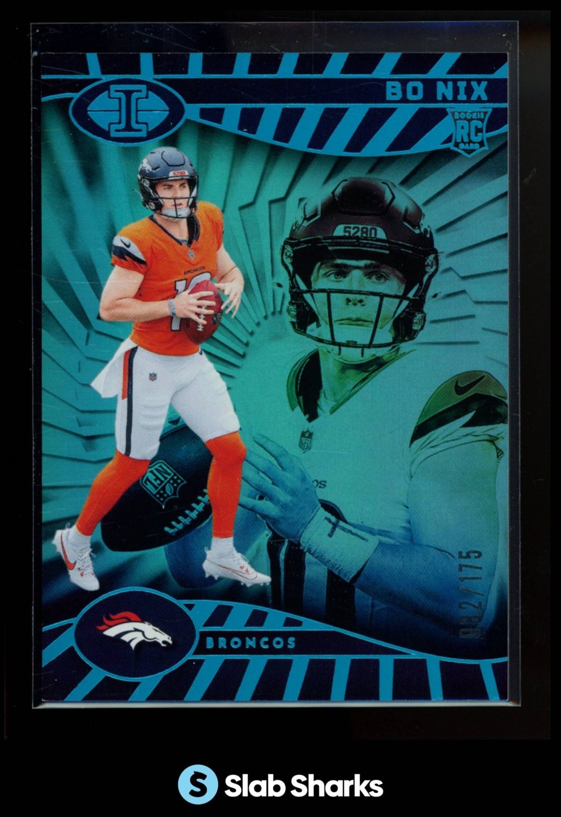 2024 PANINI ILLUSIONS #22 BO NIX TEAL TROPHY COLLECTION RC ROOKIE /175