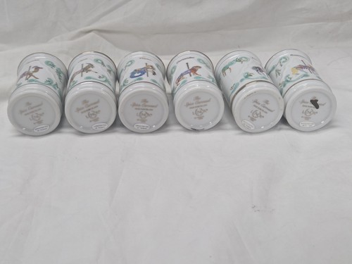 6 Stück Lenox Gewürz Karussell Gläser Porzellan grün Set 1993 Petersilie Thymian Pfeffer - Bild 9 von 12