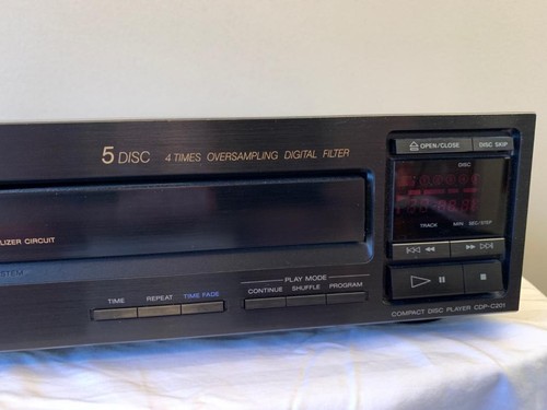 Sony CDP-C201 5-Disc CD Changer, Vintage Retro 1990 Japan: Tested, Works ! - Picture 5 of 6