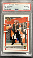 2020 Donruss JOE BURROW Canvas Rated Rookie (PSA GEM MINT 10) #301 Bengals