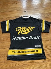 Vintage Rusty Wallace XL Shirt Miller LARGE GRAPHIC DOUBLE SIDE NASCAR