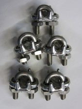 Lot of 5 Campbell M-43-ST 1/8” Wire Rope Clips Forged 316 Stainless Steel FreShp