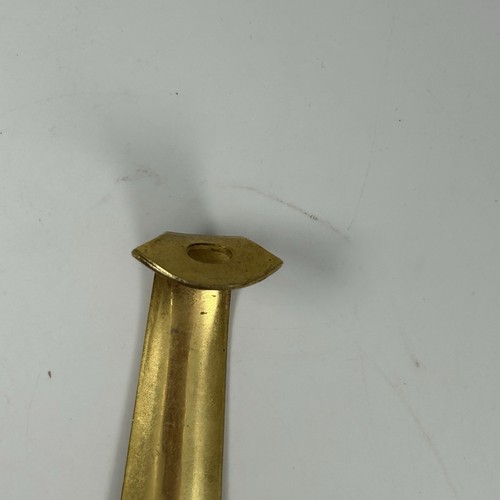 Vintage 10" Brass Shoe Horn with Decorative Floral Bird Inlay - READ DESC - Picture 10 of 15
